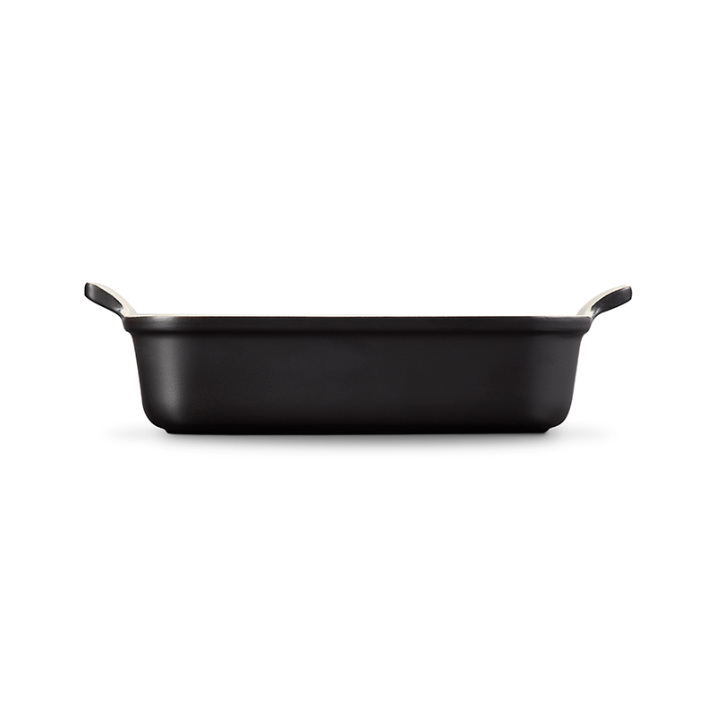 Stoneware Rectangular Dish - 26cm; Satin Black-3