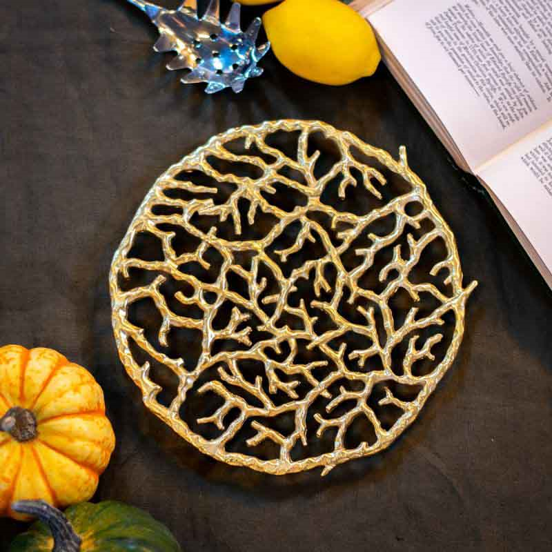 Coral Trivet, D23cm, Gold-0