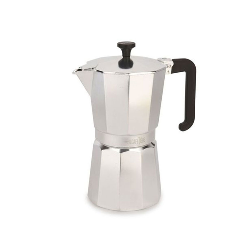 Venice Aluminium Espresso Maker, 9 Cup, Silver-4