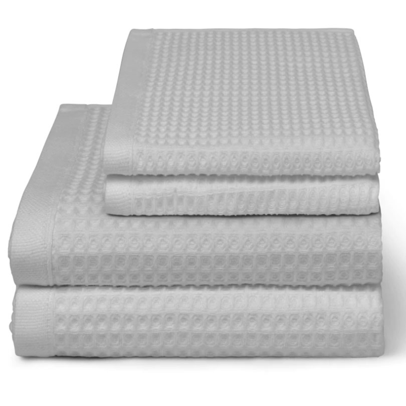 Waffle Bath Towel, H70 x W140cm, Light Grey-0