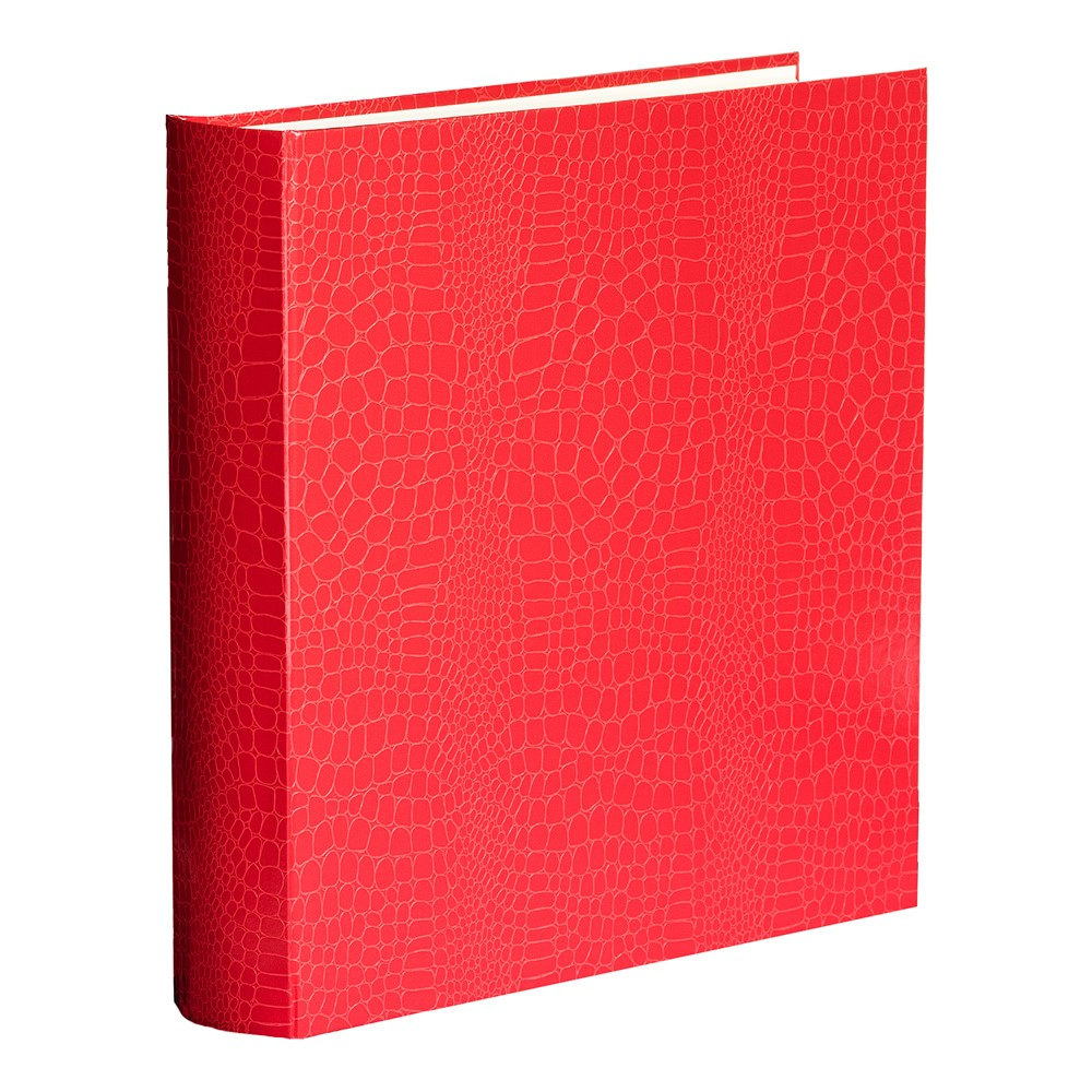 Oyster Bay Square 70 Page Photo Album, L36 x W36cm, Red Croc-0