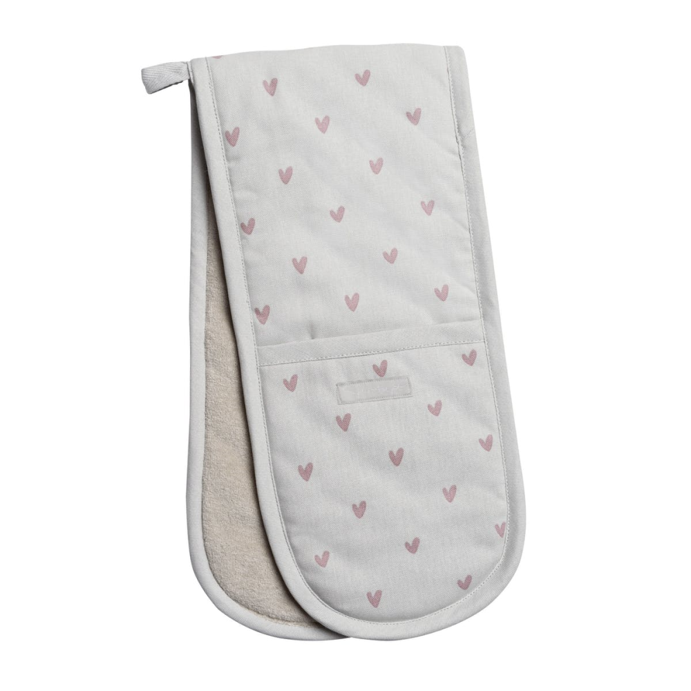 Hearts Double oven glove, 18 x 84cm-0