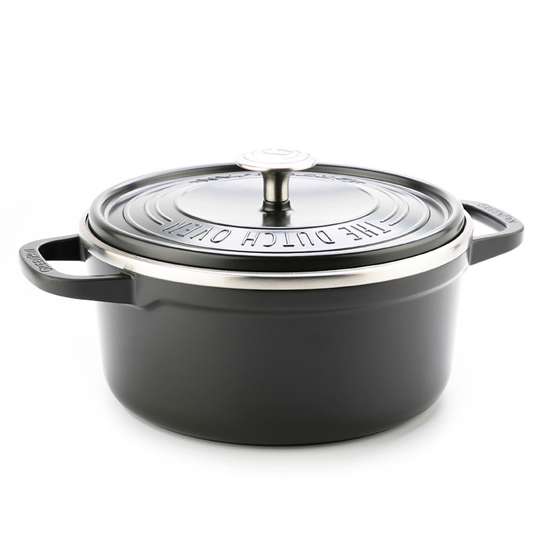 Featherweights Non-Stick Casserole with Lid, 22cm, Black-0