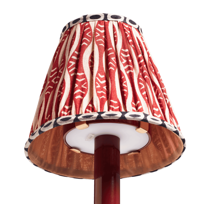 Ziara Wireless Table Lamp and Roa Shade, H48cm, Red-1