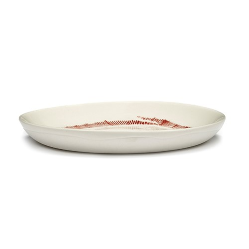 Ottolenghi Set of 4 extra small plates, D16, White And Red-1