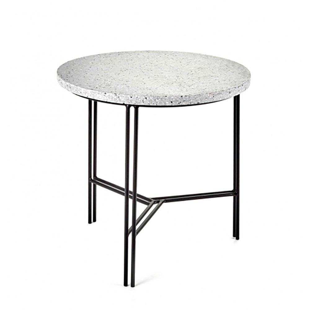 Metal Small marble table, H40 x W40 x L40cm, Black-0