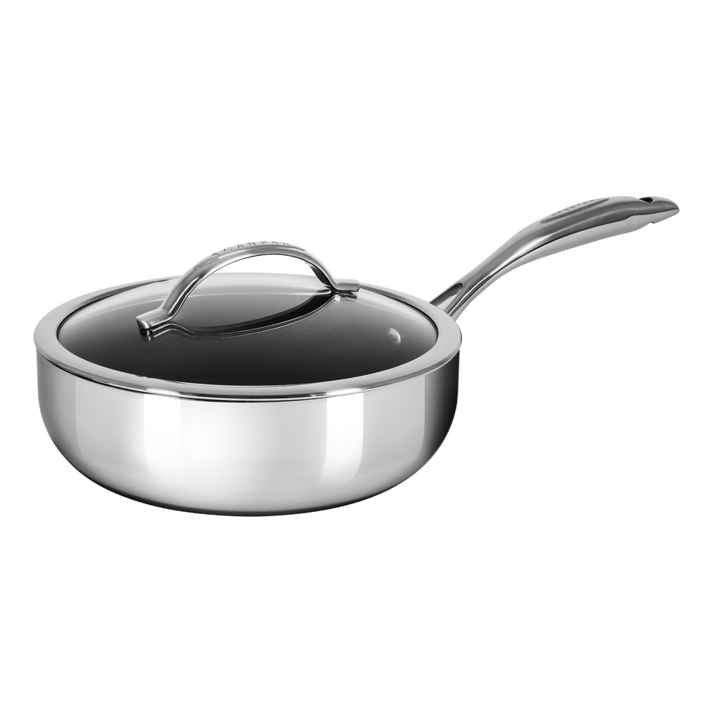 HaptIQ Deep saute pan with lid, Dia26cm, Metallic-0