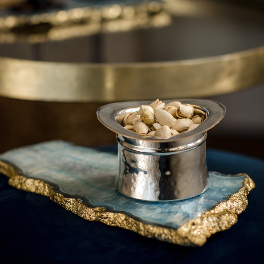 Top Hat Nibbles bowl, 7 x 11.5cm, Silver Plate-1