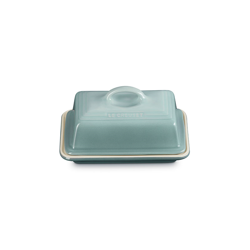 Stoneware Butter Dish, 17cm, Sea Salt-0