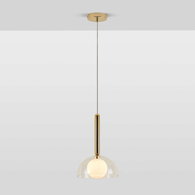 Dome Pendant Light, H213cm, Clear-0