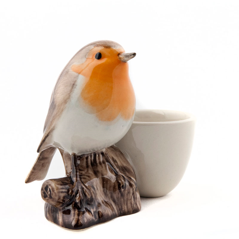 Robin Egg Cup, H9cm, Brown-1