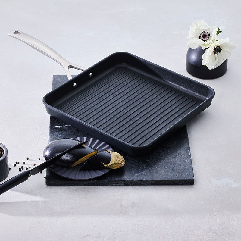 Toughened Non-Stick Square grill pan, 28cm-5