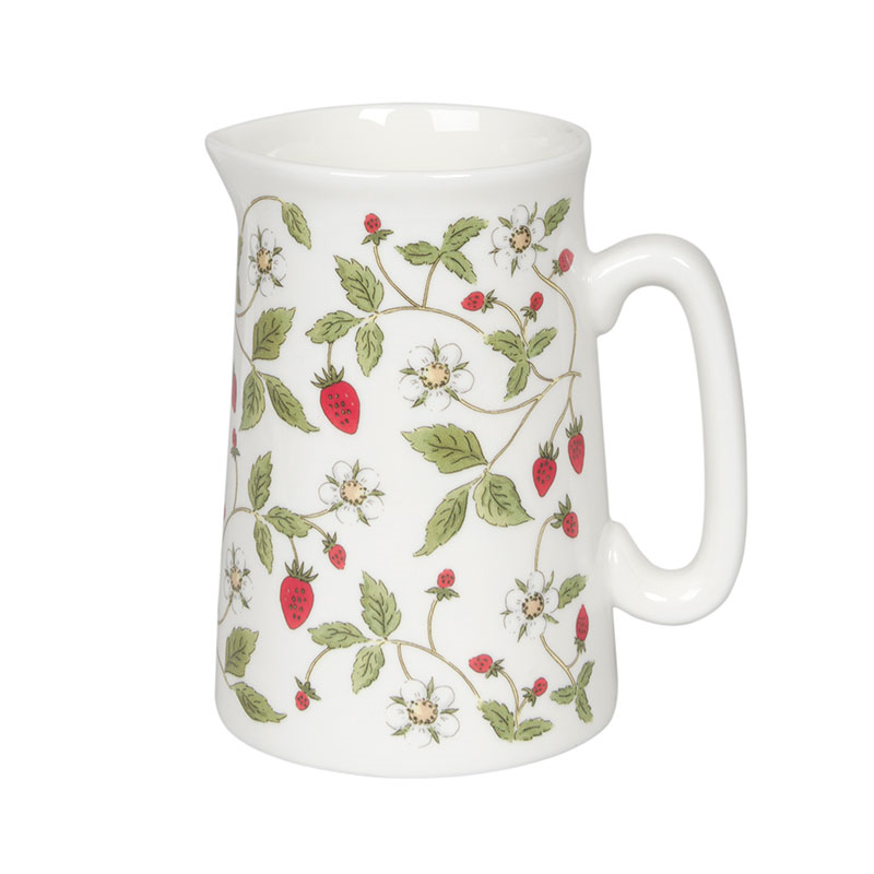 Strawberries Small Jug, 300ml, White, Green, Red-1