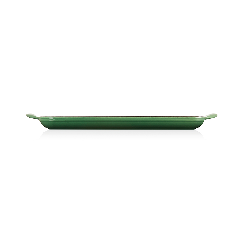 Cast Iron Rectangular Grill, 32cm, Bamboo Green-3