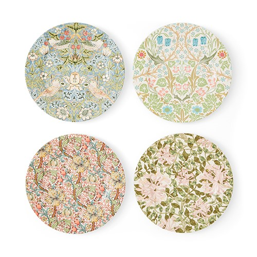 Morris & Co Set of 4 Side Plates, D20cm, Multi-0