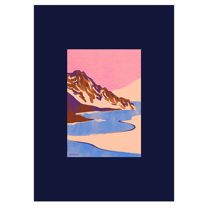 Blue Landscape Art Print, 50 x 70cm-0