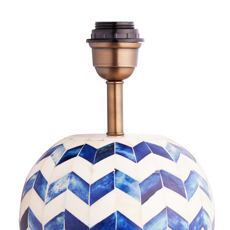 Ziggy Natural Bone Table Lamp, H35.5cm, Blue-3