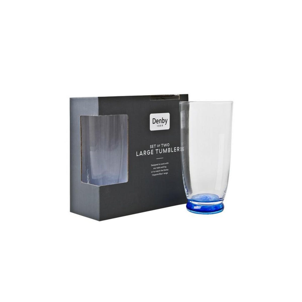 Imperial Blue Pair of large tumblers, 40cl-1