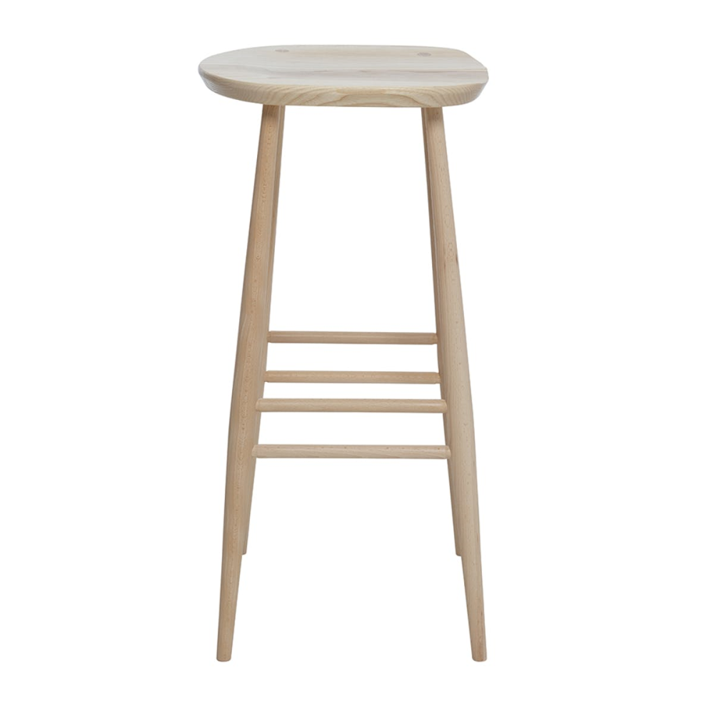 Originals Bar Stool, L.Ercolani by Ercol, H75 x W39 x D37cm, Natural-2