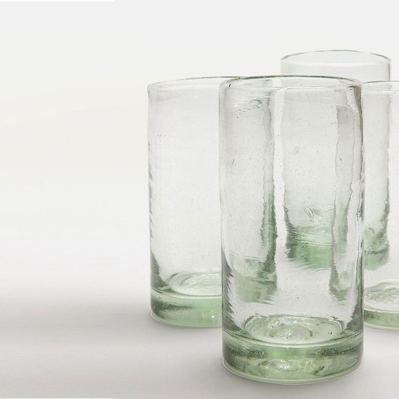 Zomi Set of 4 High Ball Glasses, H13.5cm, Clear-2