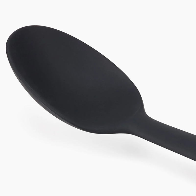 Elevate Silicone Solid Spoon, Stainless Steel-3