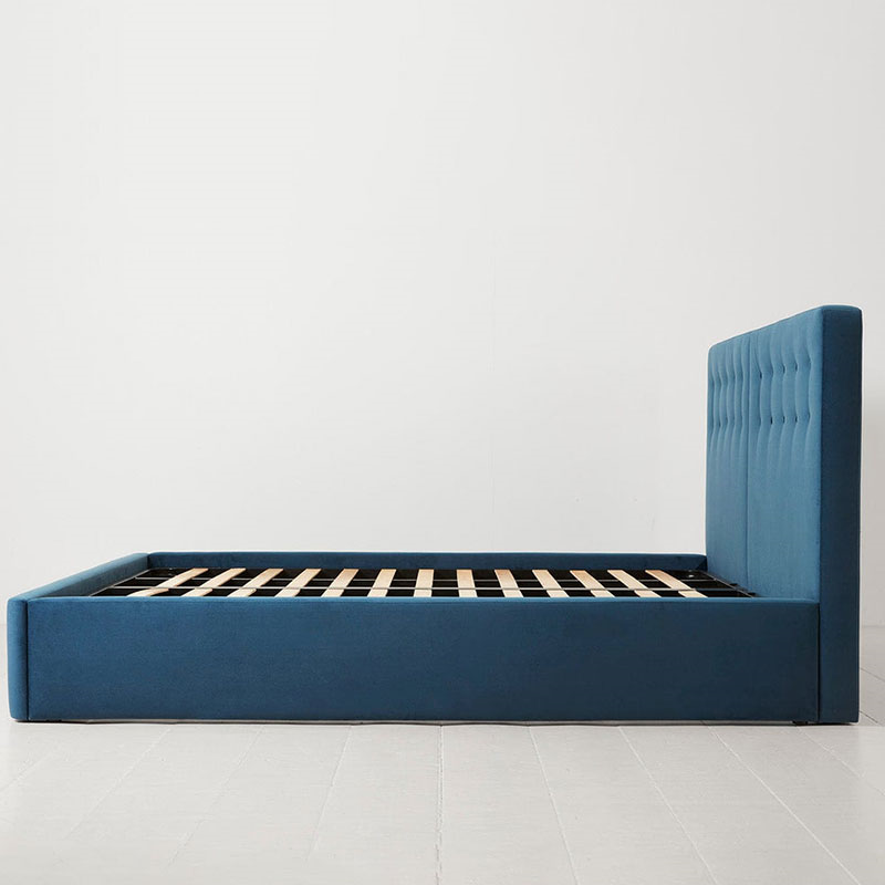 Bed 01 Velvet Super King Size Frame, Teal-4