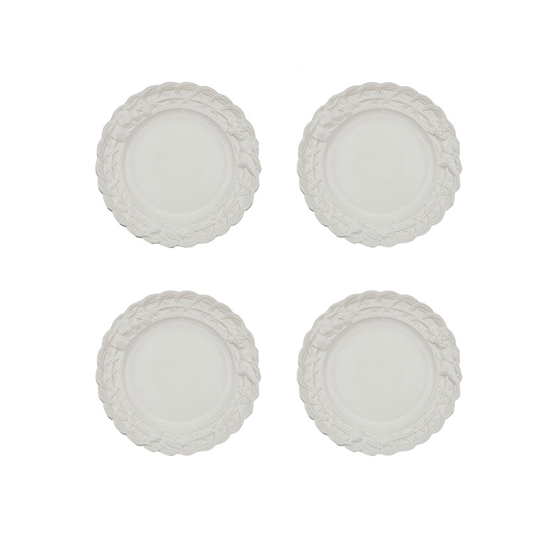 Tutti Frutti Set of 4 Dinner Plates, D26cm, White-1