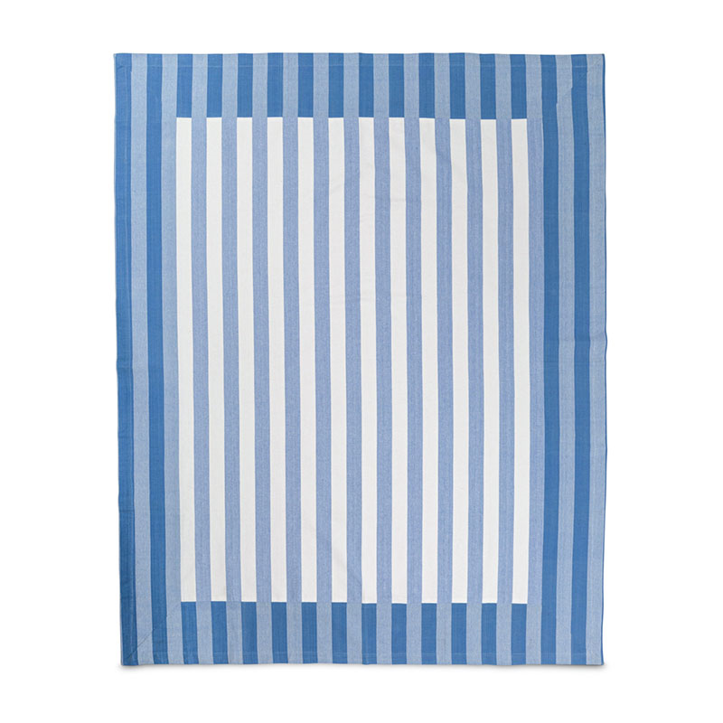 Stripe Tablecloth, W160 x L200cm, Cornflower Blue-1