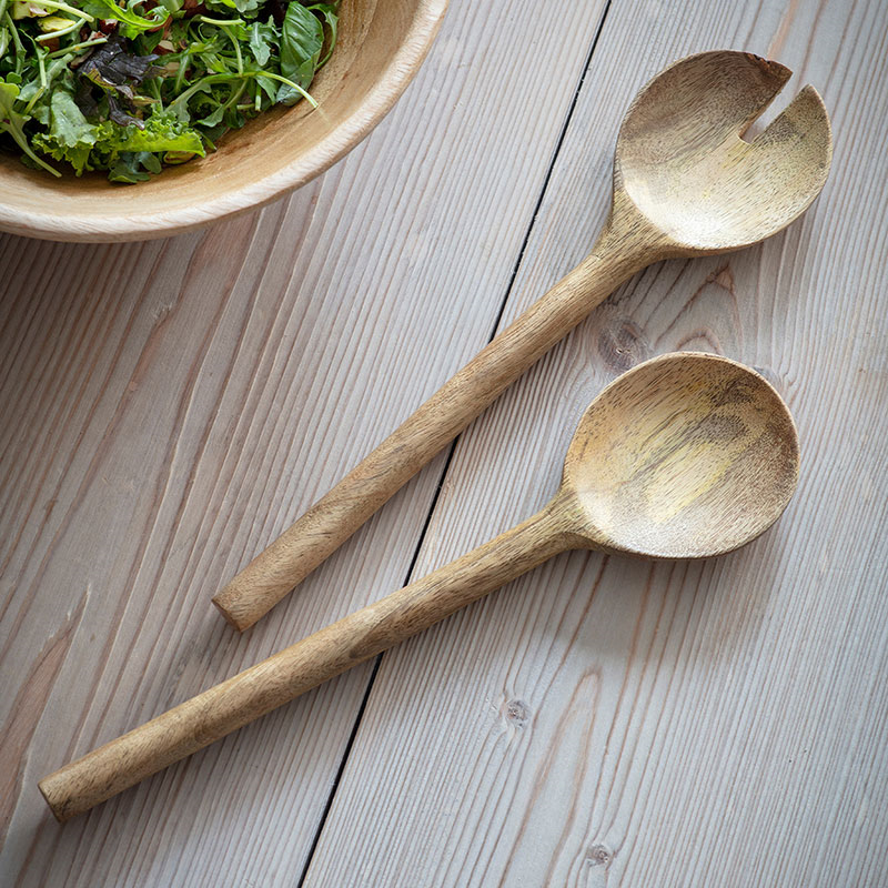 Midford Set of Serving Spoons, Mango Wood-0