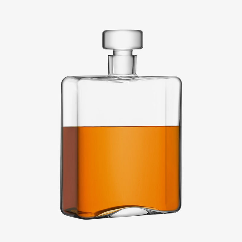 Cask Whisky Oblong Decanter, 1l, Clear-1