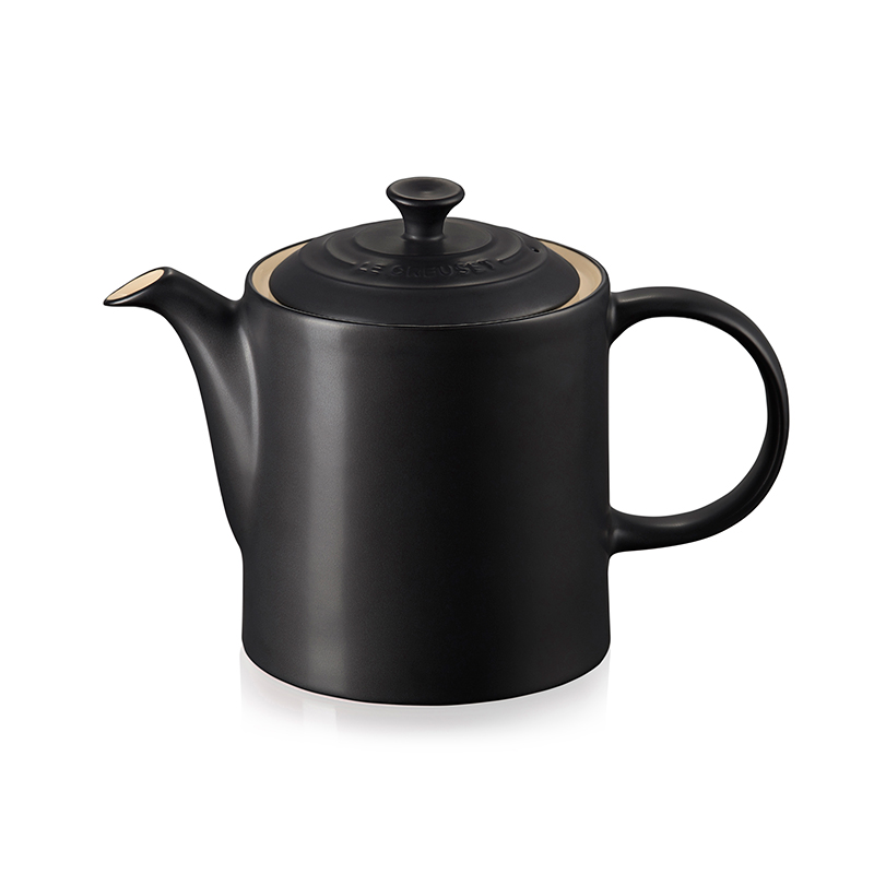 Stoneware Grand teapot, 1.3 litre, Satin Black-0