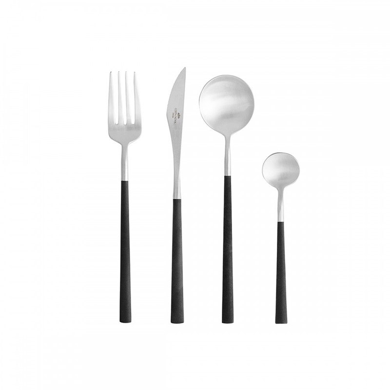 Mito 24 Piece Cutlery Set, Black-0