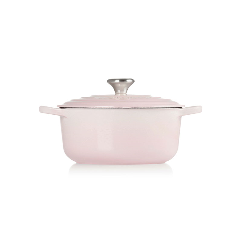 Signature Cast Iron Round casserole, 20cm - 2.4 litre, shell pink-3