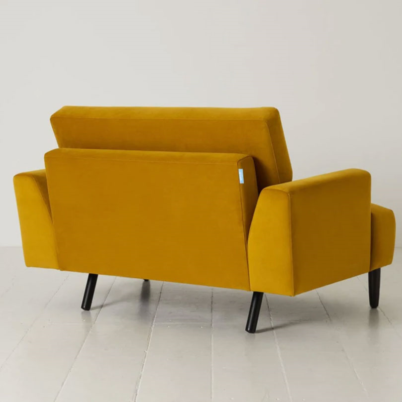 Model 05 Velvet Love Seat, Mustard-3