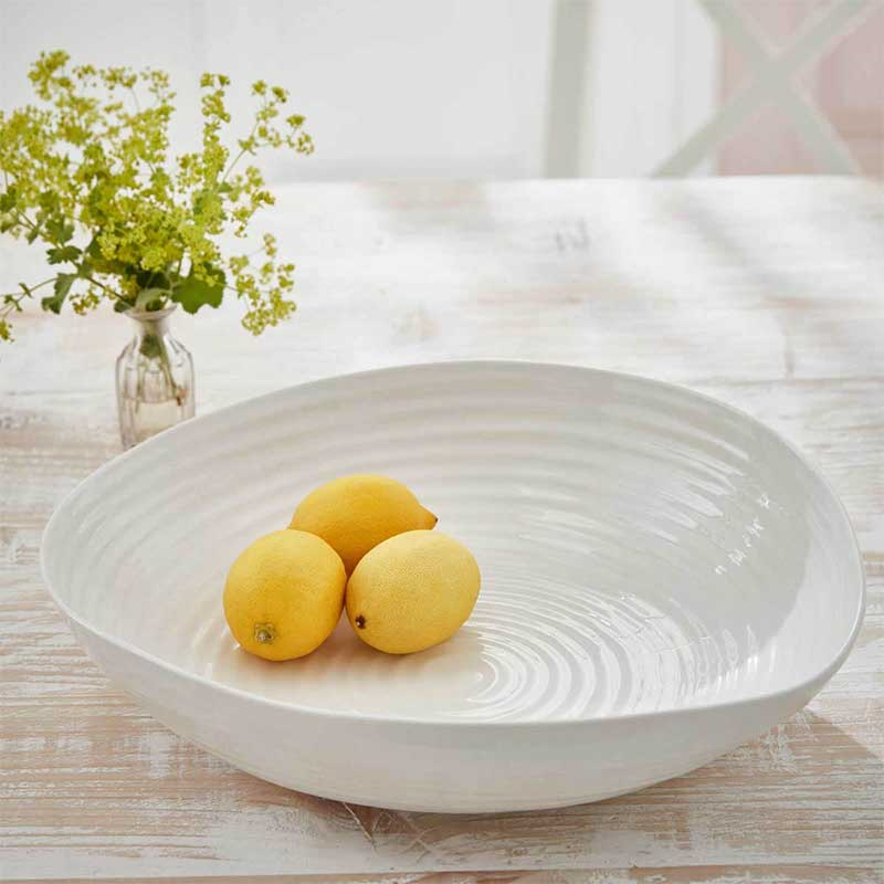 Ceramics Statement bowl, 36.5cm, White-1