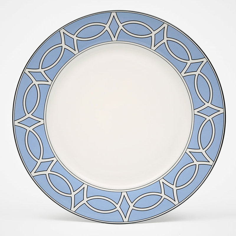 Loop Set of 2 Dinner Plate, D26cm, Cornflower Blue-0