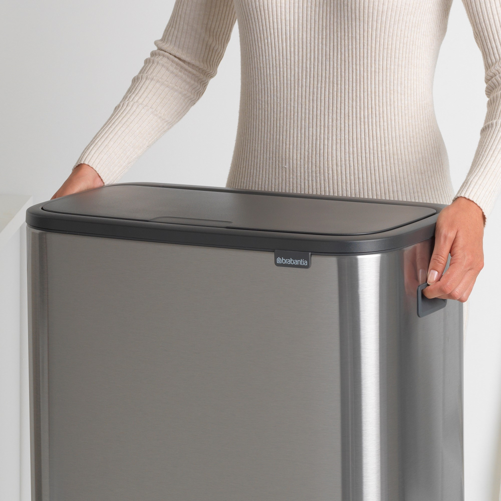 Bo Touch bin, 30 litre, Matt Steel Fingerprint Proof-3