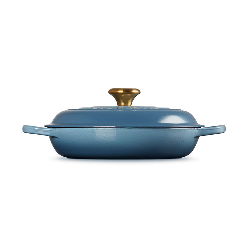 Signature Cast Iron Shallow Casserole, 26cm, Chambray-2