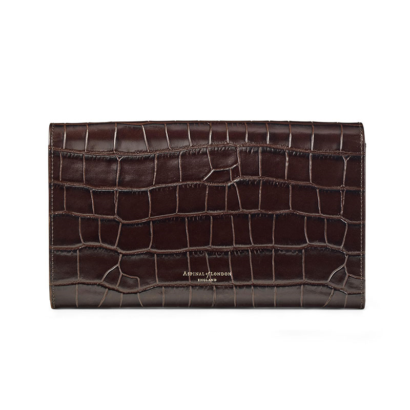 Classic Travel Wallet, L14 x W9.5cm, Amazon Brown Croc-1