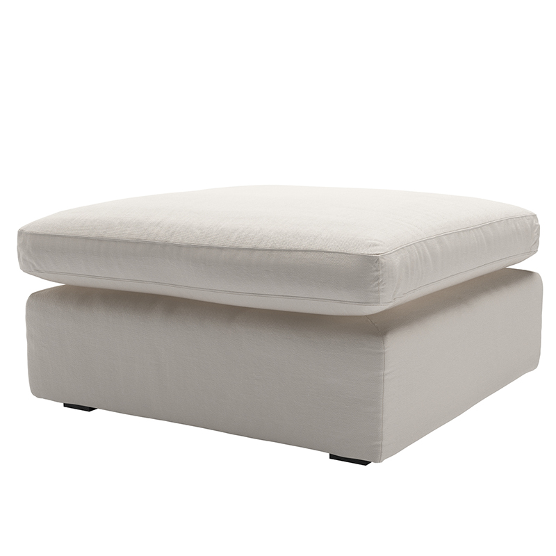 Long Island Slim Medium Rectangular Footstool, H47cm x W88cm x D73cm, Taupe-0