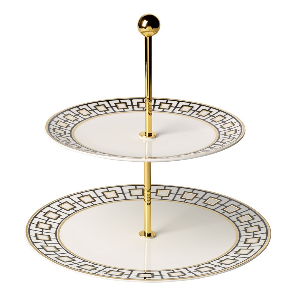 MetroChic Cake stand, D27.5cm, Gold/Multi-1