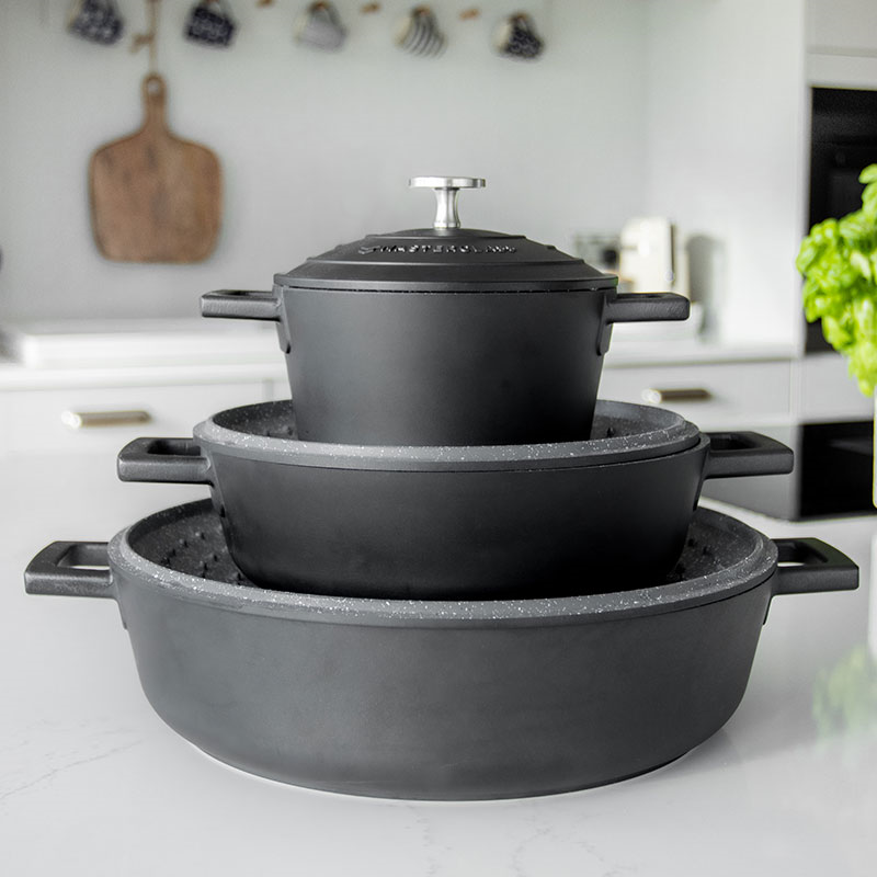 Cast Aluminium Casserole Dish, 2.5L, Black-7