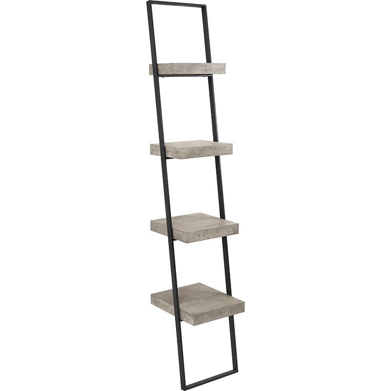 Jersey 4 Shelf Unit, Grey & Black-2