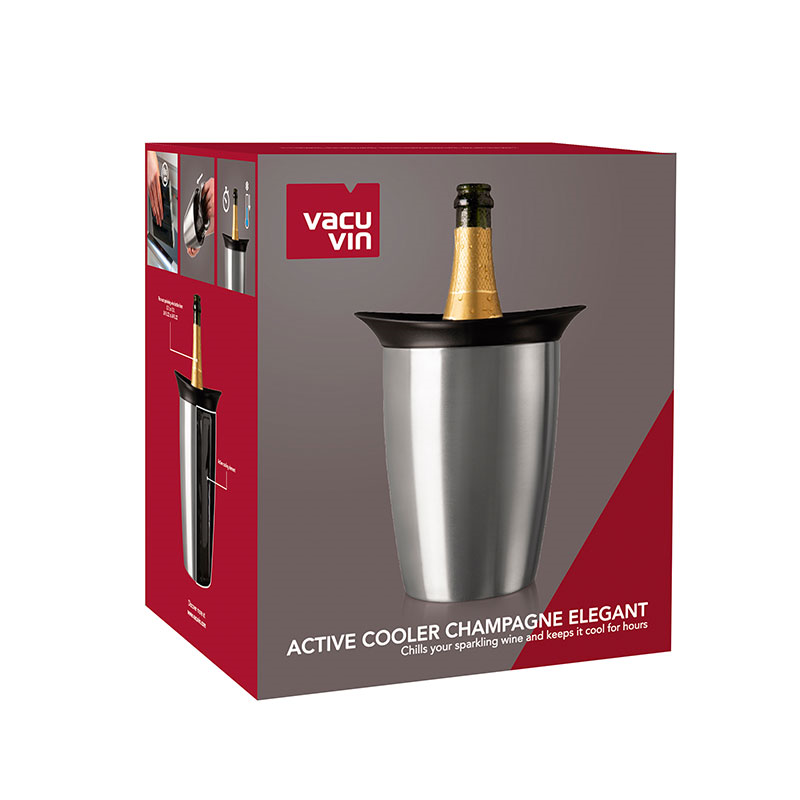 Active Champagne Cooler Elegant, Stainless Steel-9