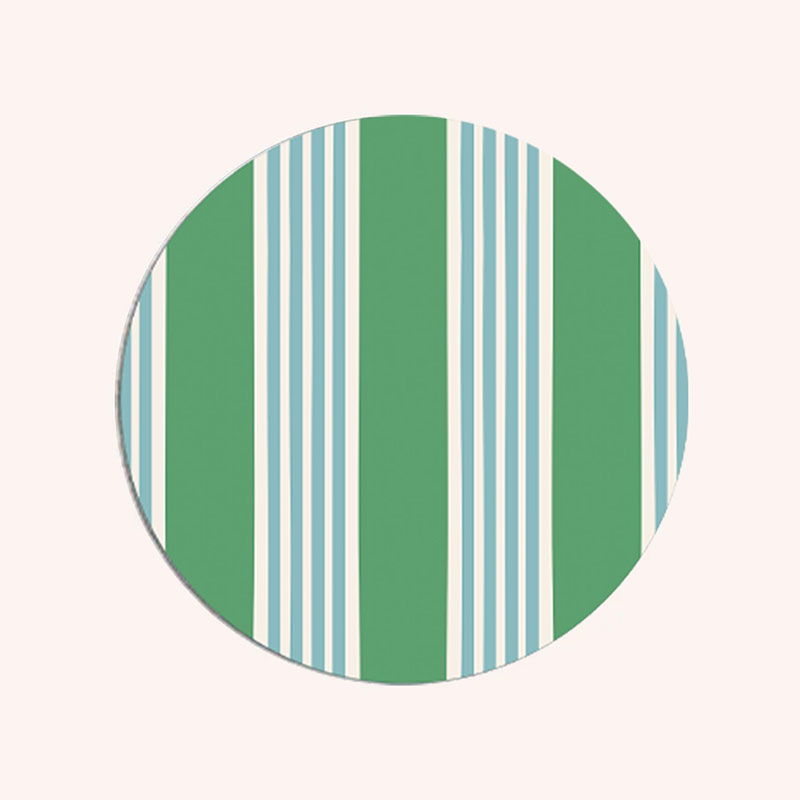 Amalfi Stripes Set of 6 Coasters, D10cm, Multi-5