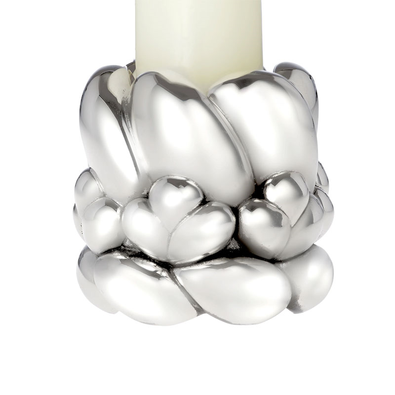 Babylone Candle Holder, H4 x D2cm, Silver-2