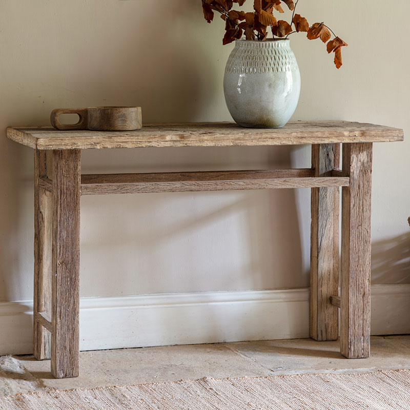 Ibo Reclaimed Wood Console Table, Natural-2