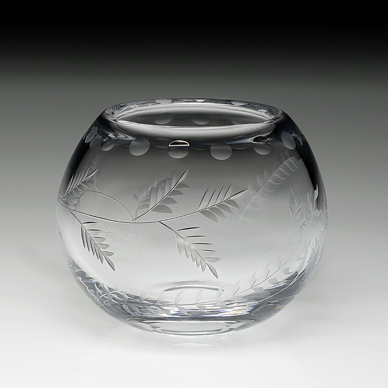 Fern Rose Bowl, D13cm, Clear-1