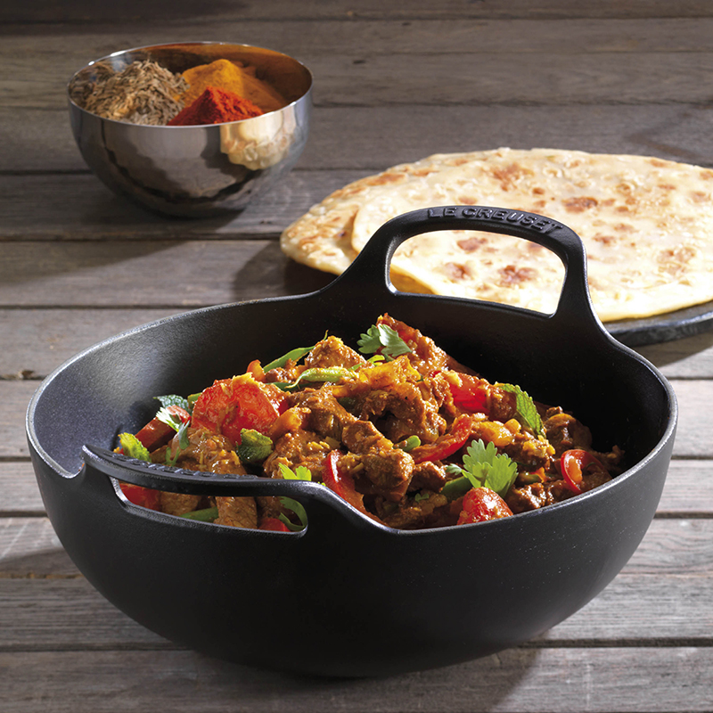 Signature Cast Iron Balti dish, 24cm, Satin Black-4