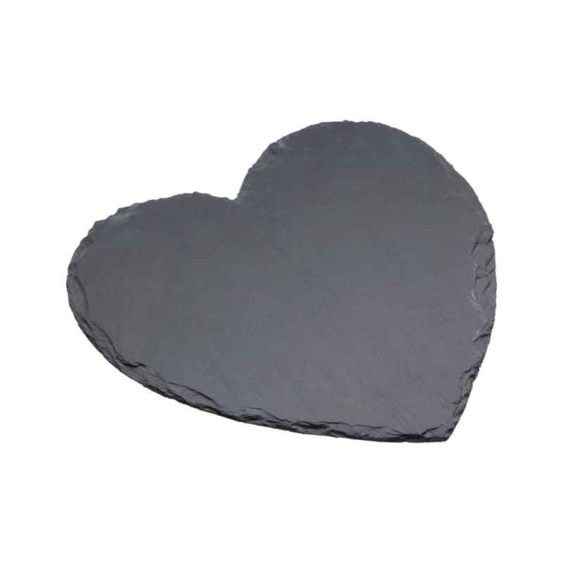 Slate heart shaped serving platter, 25cm-0